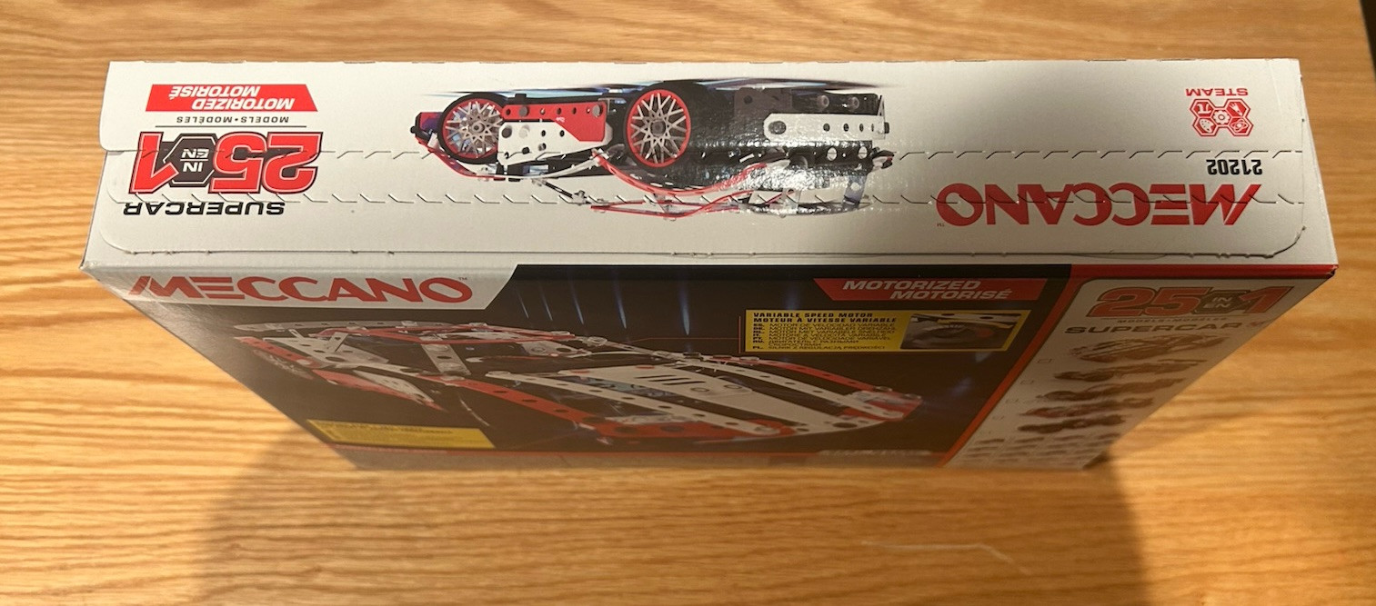 MECCANO SUPERCAR 25 IN 1 MODEL MOTORIZED VEHICLE BUILDING KIT 347 PART 10+ 21202