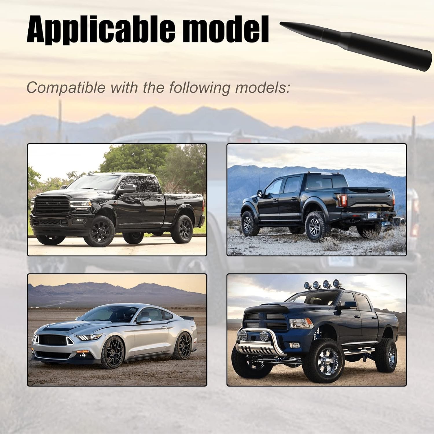 Car Antenna Compatible with Ford F150 F250 F350 Super Duty Ford Mustang Raptor T