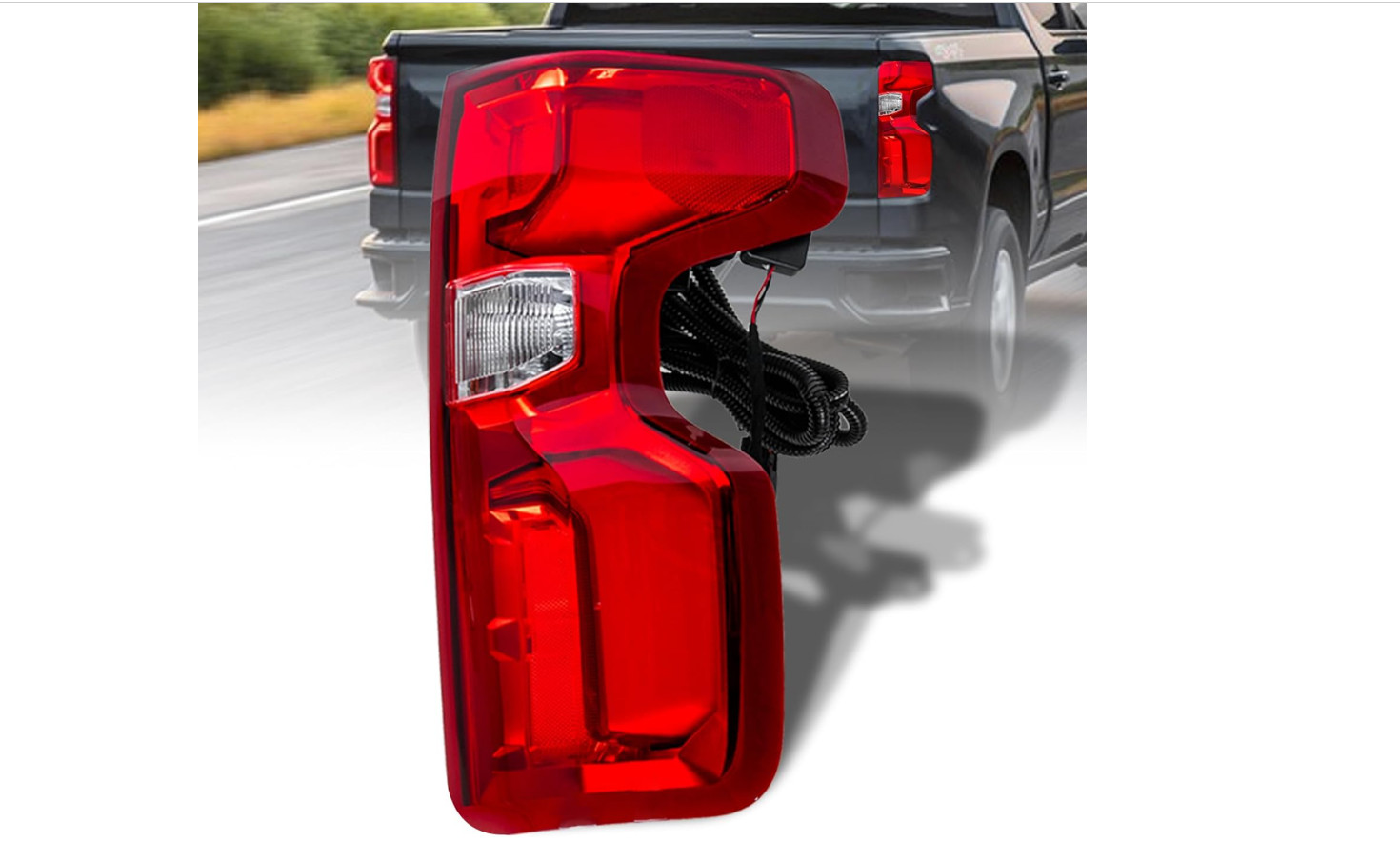 LED Tail Light Assembly Compatible with 2019-2023 Chevy Silverado 1500 Right Pas