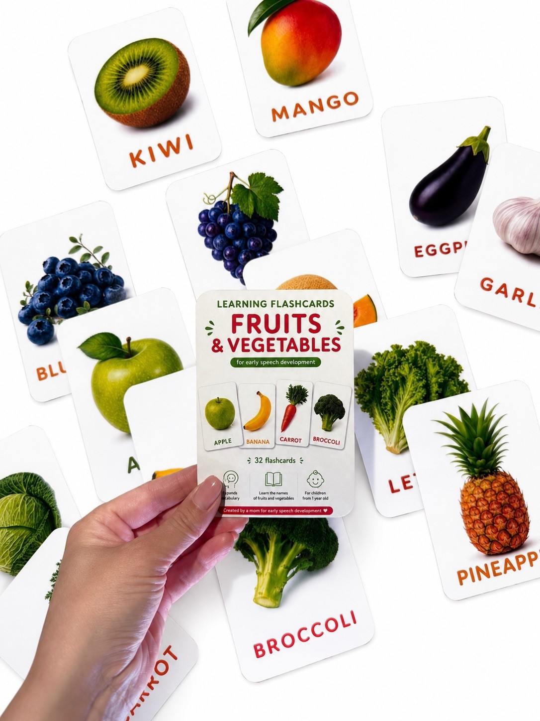 Small Explorer flash cards sound imitation 40 + fruits & vegetables 32 English