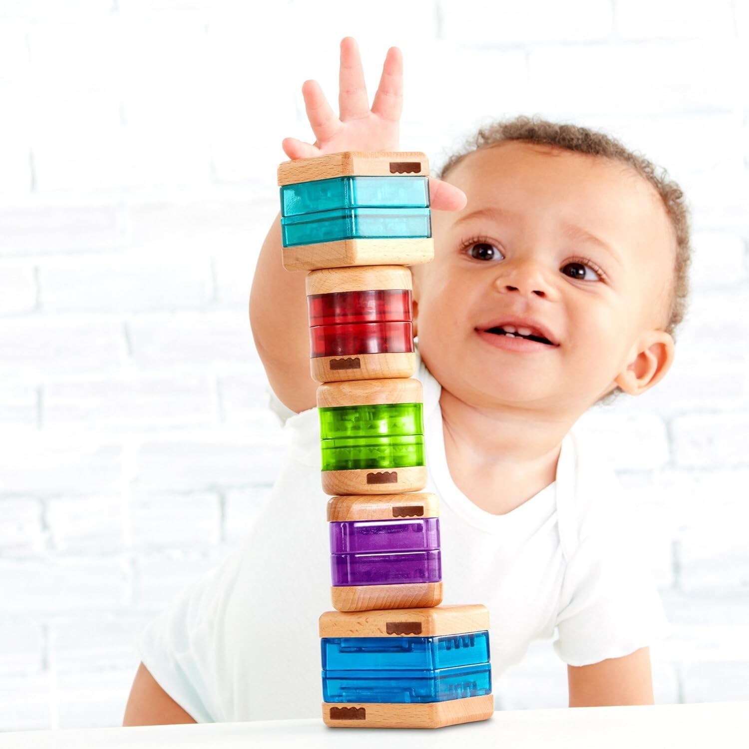Fisher-Price Wooden Toys Sensory Blox Surprise Inside Shapes Set NEW