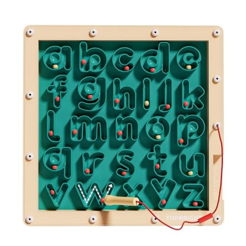 TOP BRIGHT Magnetic Letter Board – Alphabet Learning Montessori Toys, ABC