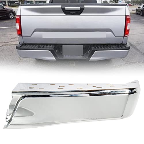 15-20 Ford F150 Rear Bumper End Cap Cover Chrome Right Passenger w/o Sensor Hole