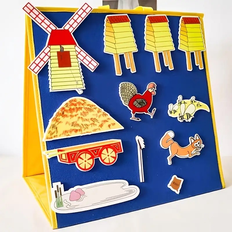 Hen’s Walk Felt Story Set Flannel Board Storytelling Educational Toy for Kids