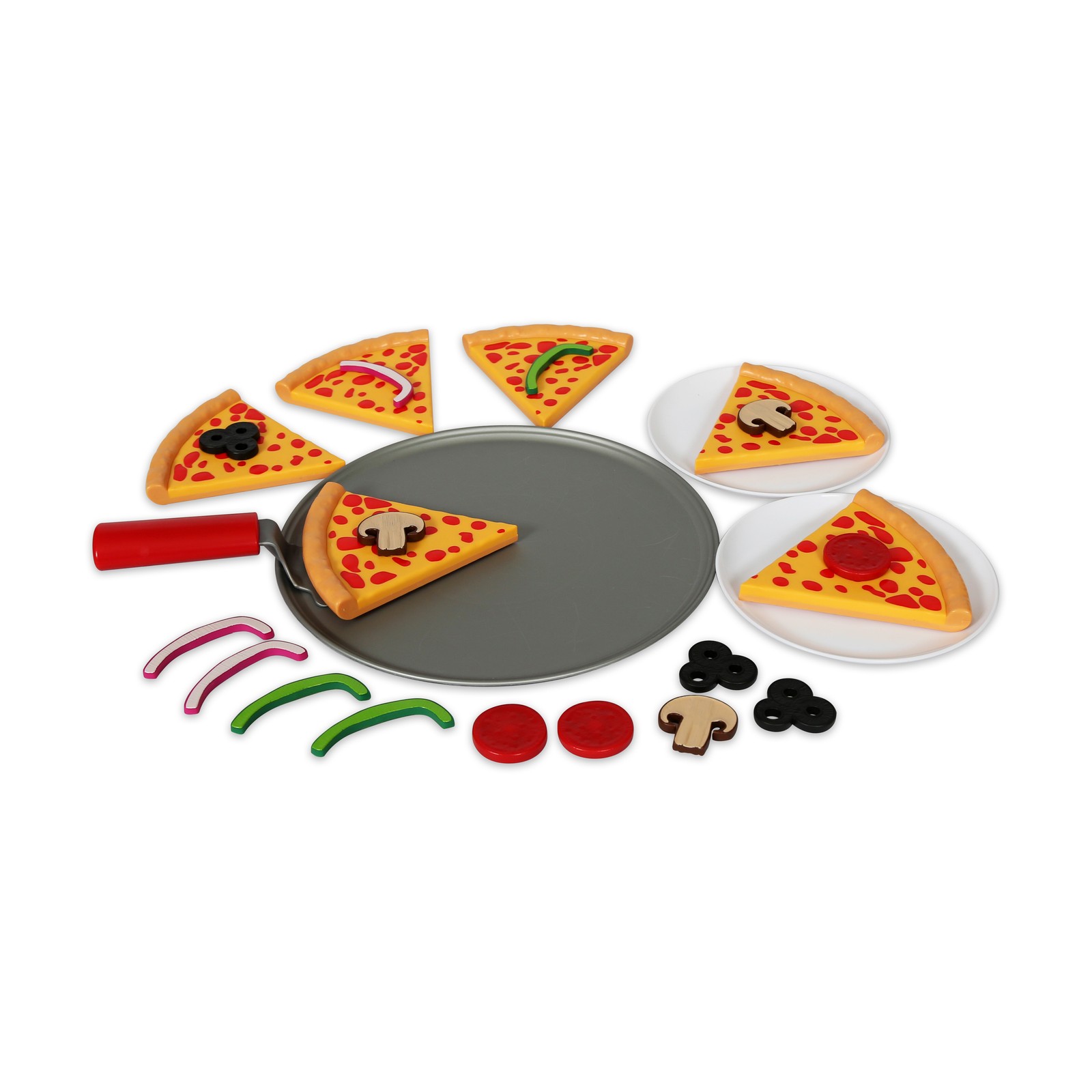 New – Popular Playthings Magnetic Pizza Party Set – Ages 3+ | 1-2 players