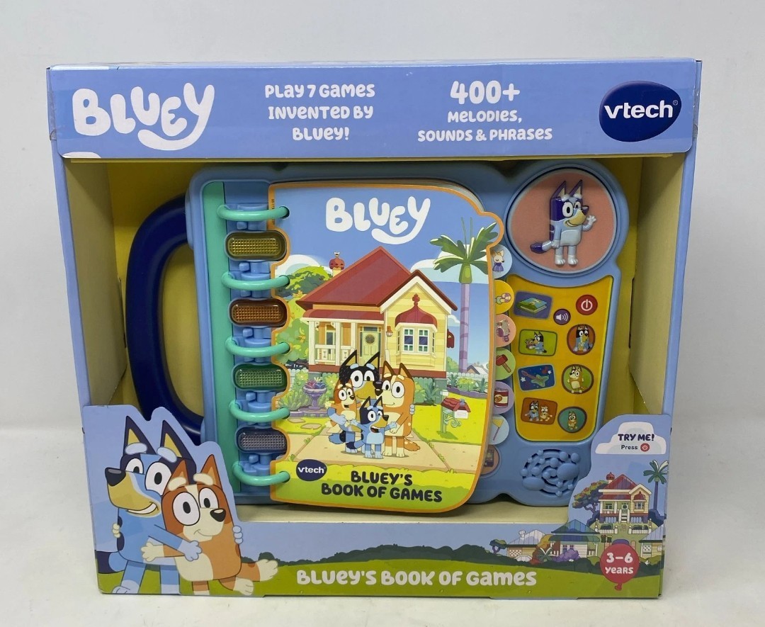 VTech Bluey Book of Games Interactive Toy – 7 Games In One, New