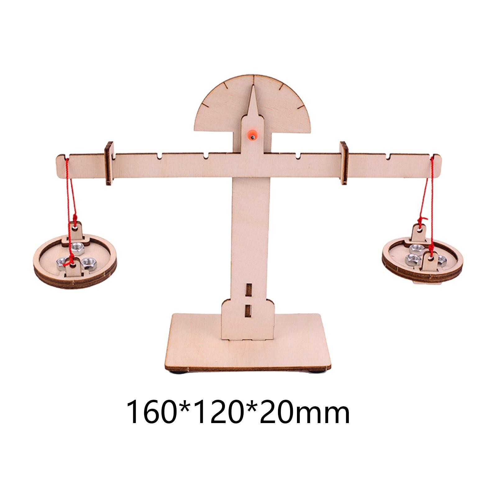 Wooden Balance Scale Kit DIY Educational Toy Learning Material Accessories