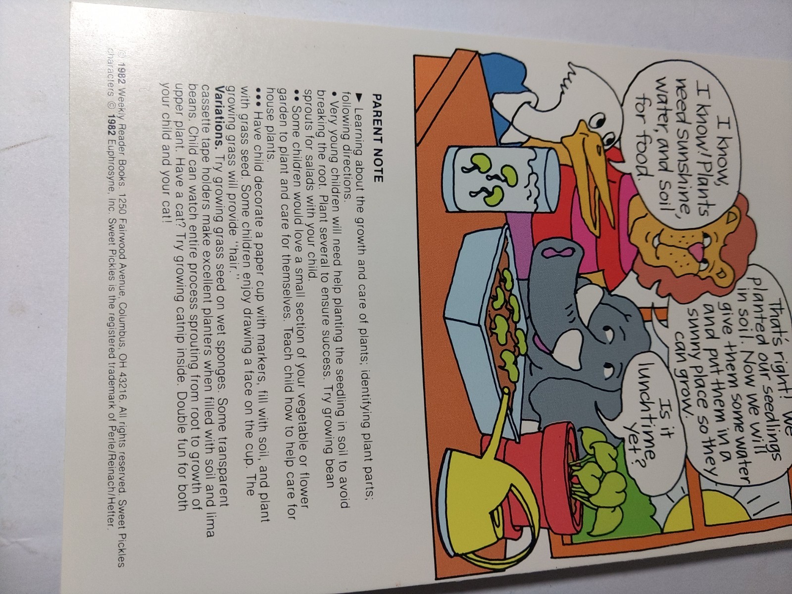 Vintage Sweet Pickles Preschool Program Learning Case Activity Bus With Cards