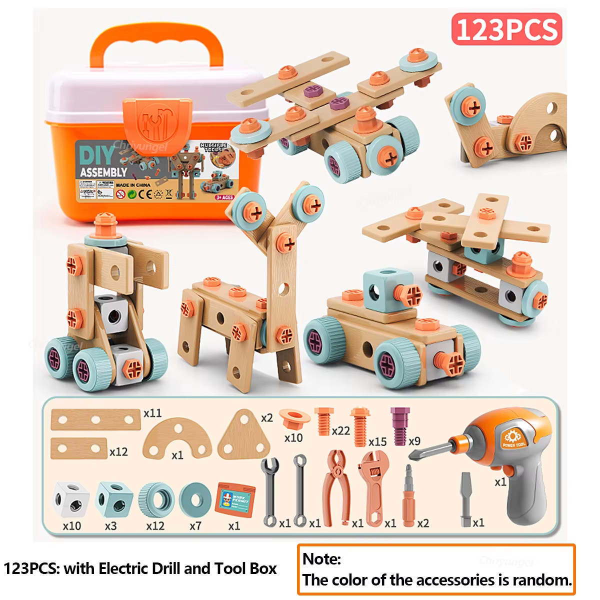 Ensemble D’Outils Pour Enfants, Kit De Jouets D’Assemblage D’Écrou De Bricolage,