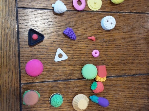Assorted Food Fruit Pull Apart Erasers Mini Puzzle Eraser Toys for Fun Games