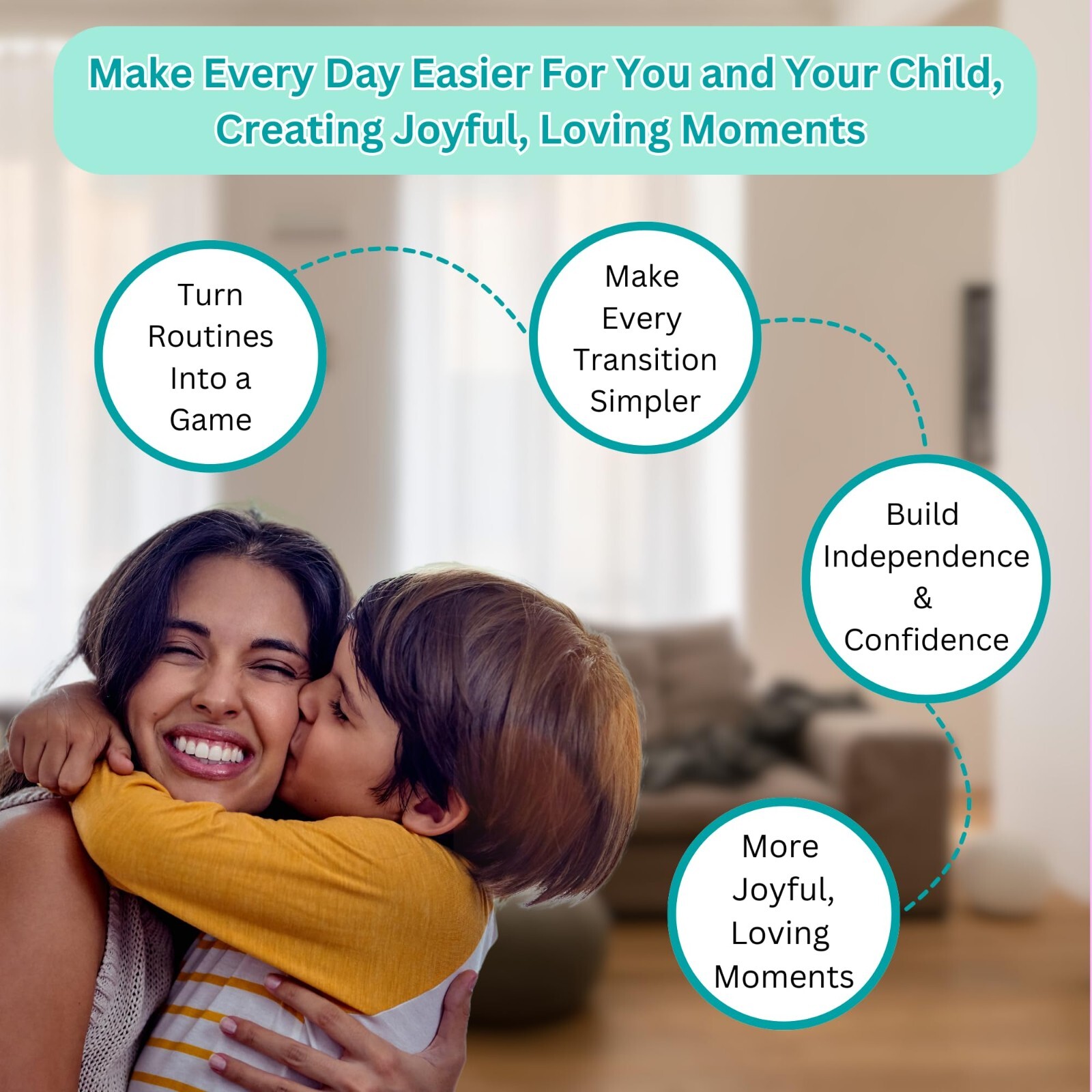 Visual Schedule for Kids with Visual Timer | Reward Chore Chart for Kids Autism