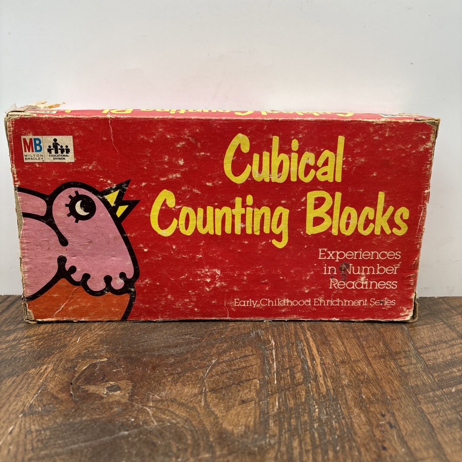 Vintage 1977 Milton Bradley Cubical Counting 1″ Blocks 100 Multicolored Kidcore