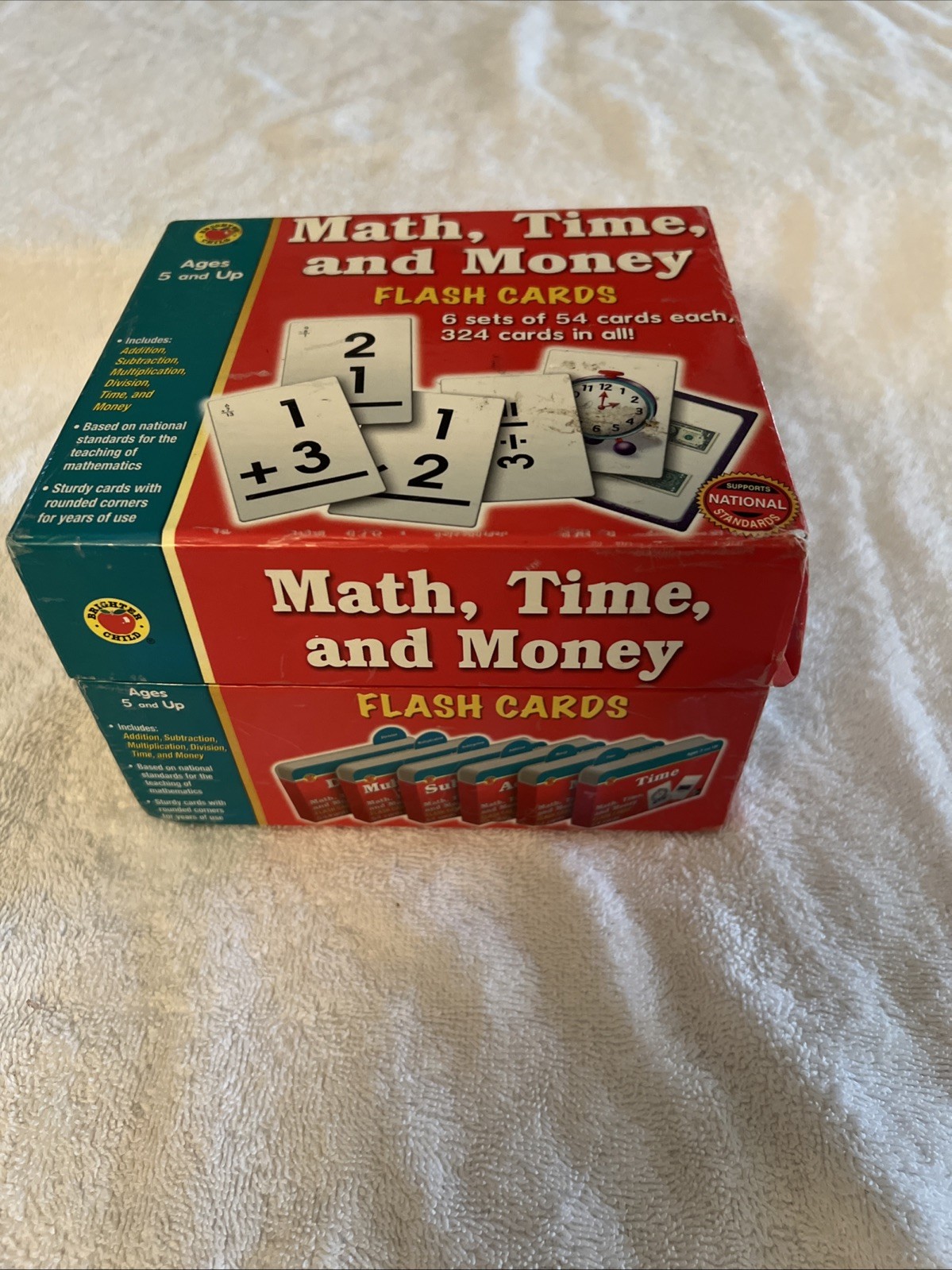 Brighter Child Flash Cards Math Time and Money Teachers Home School