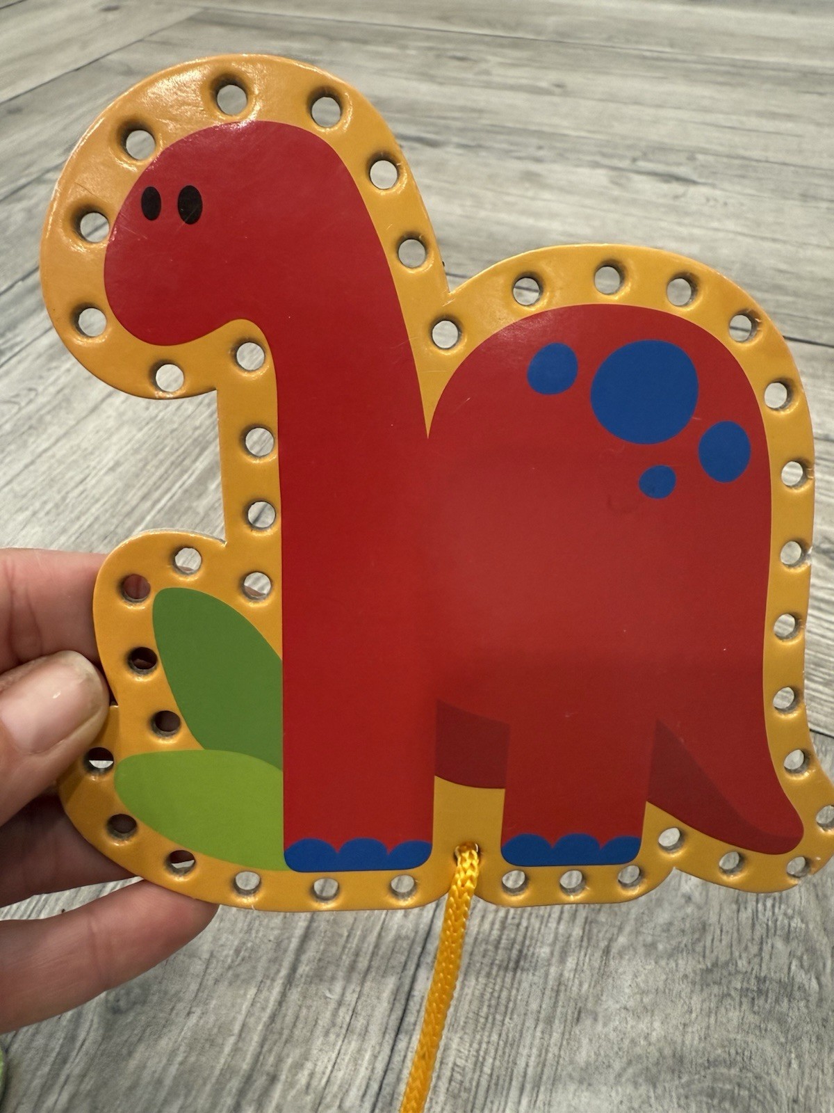 Stephen Joseph Lacing Cards Dinosaurs Set of 5 Learn and Lace Cards with Bag
