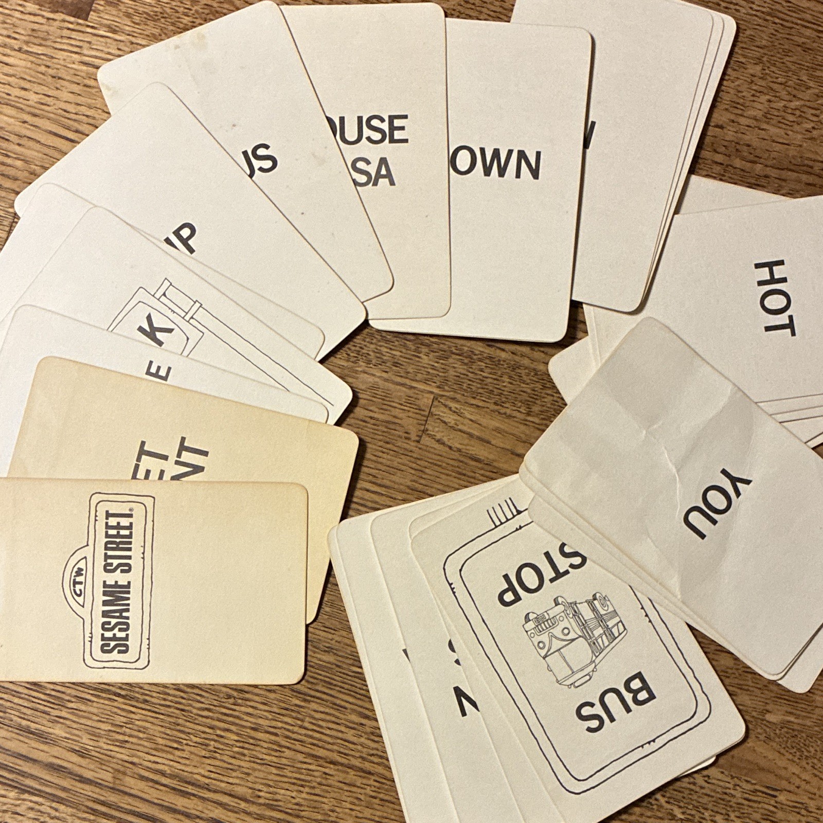 Educational Golden 1978 Sesame Street See and Know Word Cards