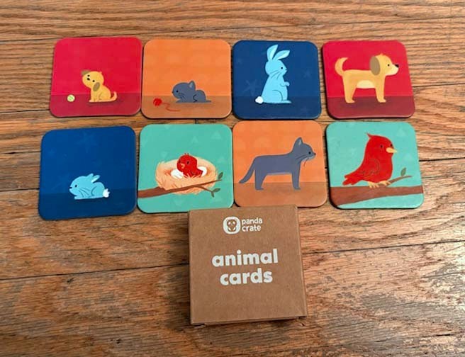 Kiwi Co Panda Crate Matching Cards With Large And Small Animals And Case