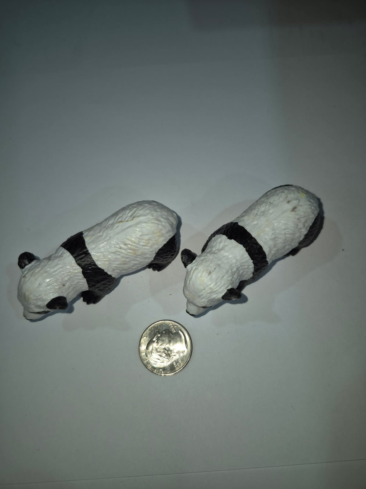 Set of 2 Panda Bear Baby Cub Plastic Toy Animal Kids Gift Realistic Figure TT2