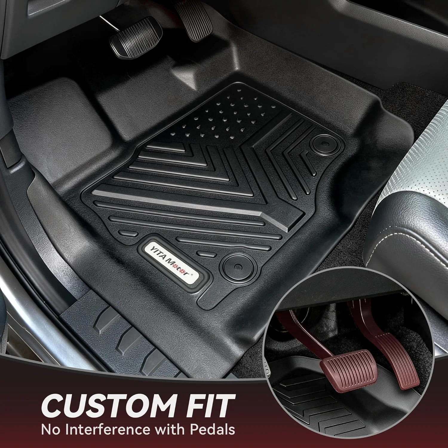 YITAMOTOR Floor Mats Fit for Ford F250/F350/F450/F550 2017-2026 Super Duty Crew