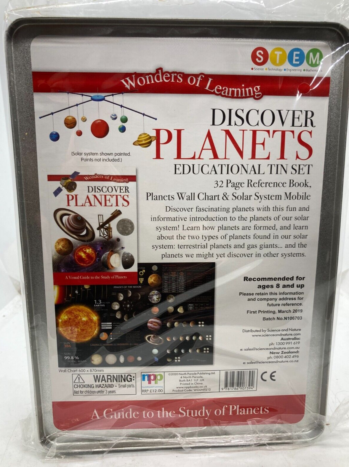 Wonders of Learning Discover Planets WOLNBS24 Educational Tin Set STEM NEW