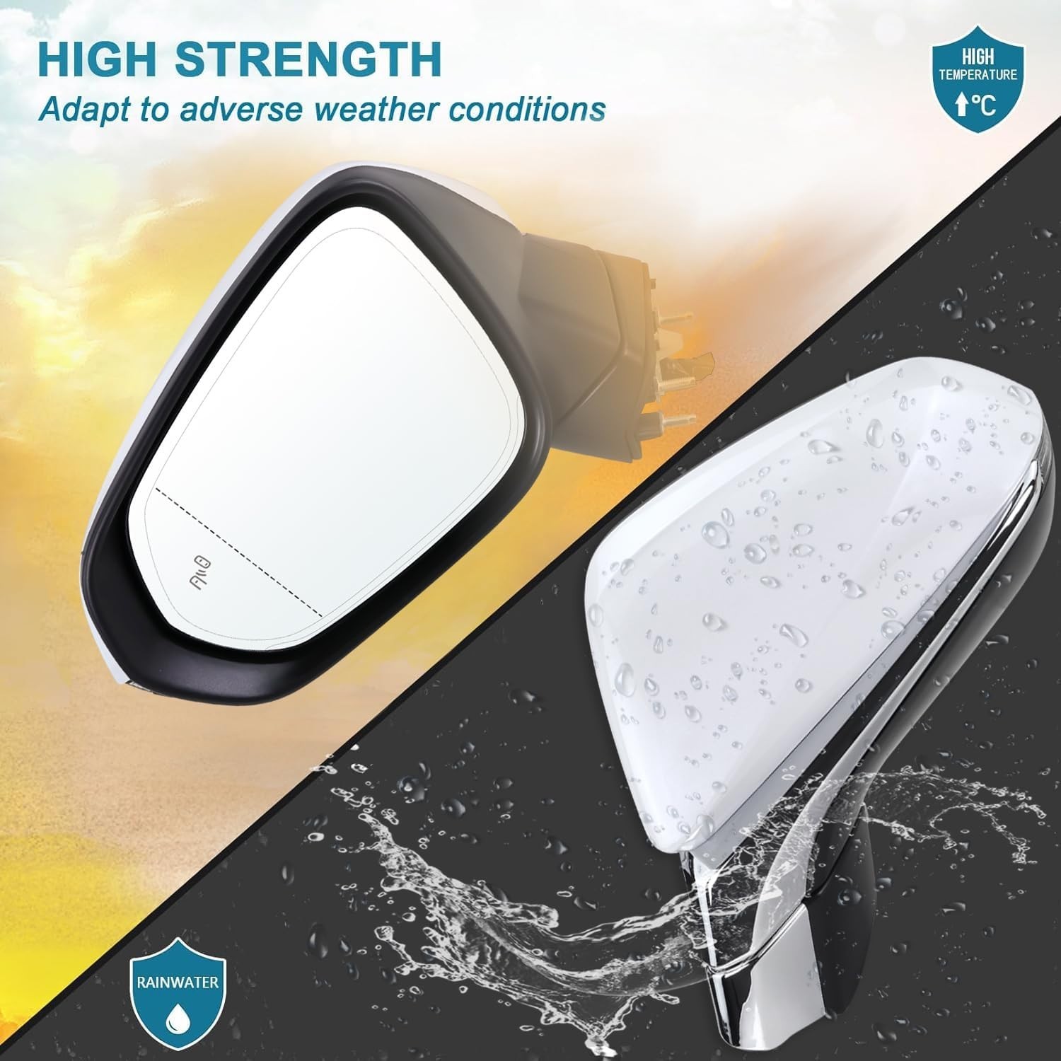 Left Driver Side Mirror Compatible With 2016-2022 Lexus RX350 RX450h 2018-2022 R