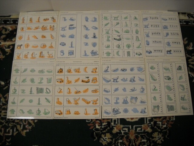 Vintage Ideal Magic Cards Initial & Final Consonants 20 Laminated 2-Sided Cards