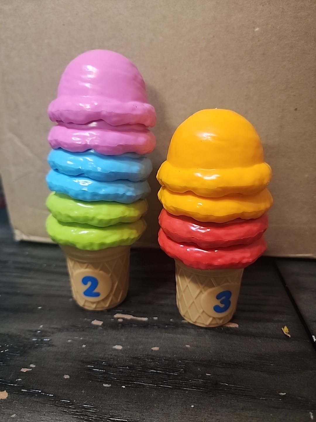 Lakeshore Ice Cream Cones #2 #3 5 Flavors 2 Each Home School Learning Resources