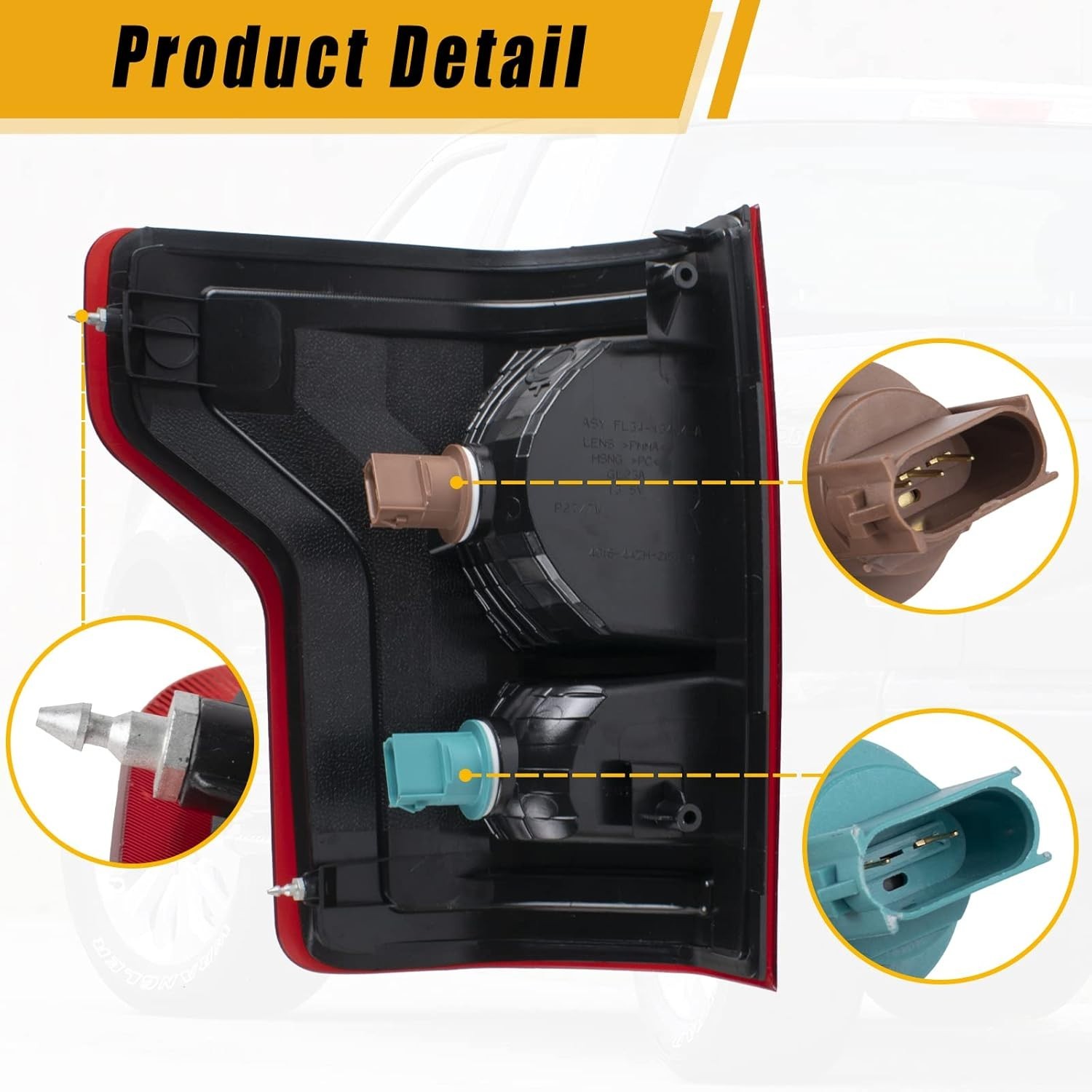 Right Passenger Side Tail Light Compatible With 2015 2016 2017 Ford F150 F-150..