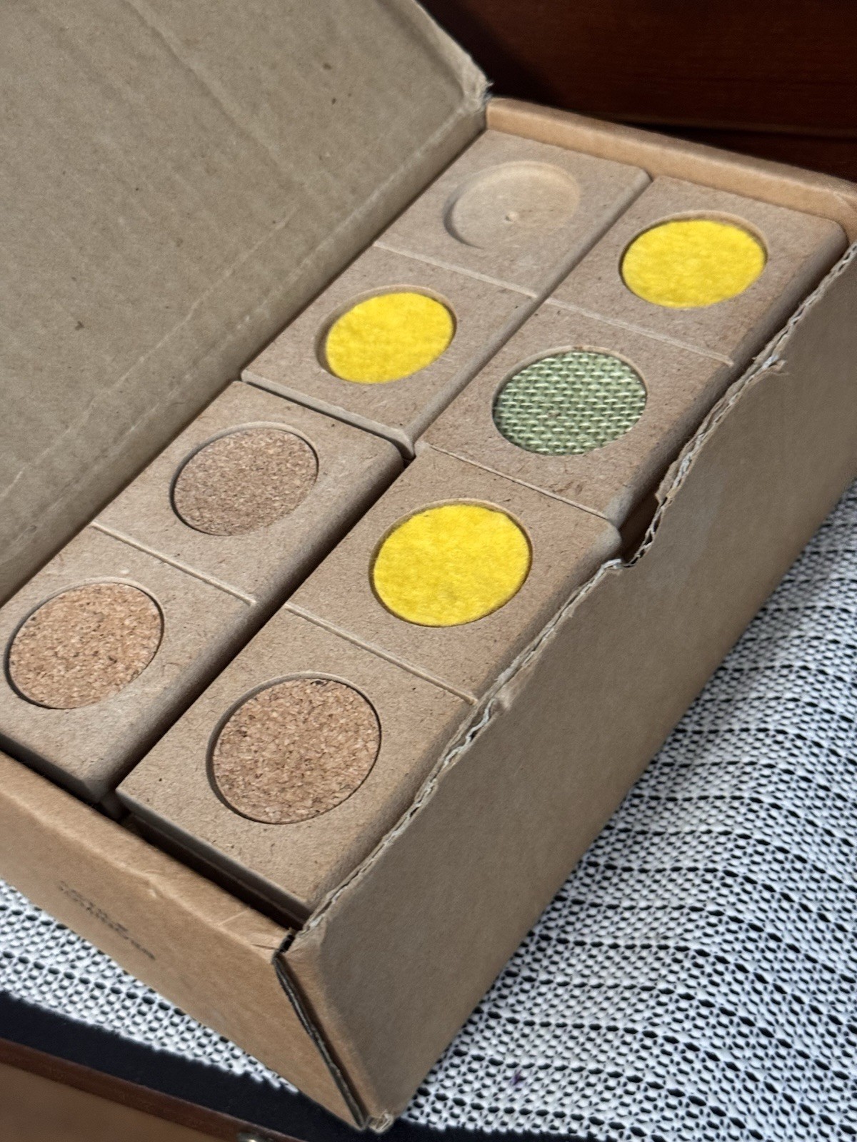 Tactile Wooden Sensory Matching Color Texture Quality Educational Dominoes