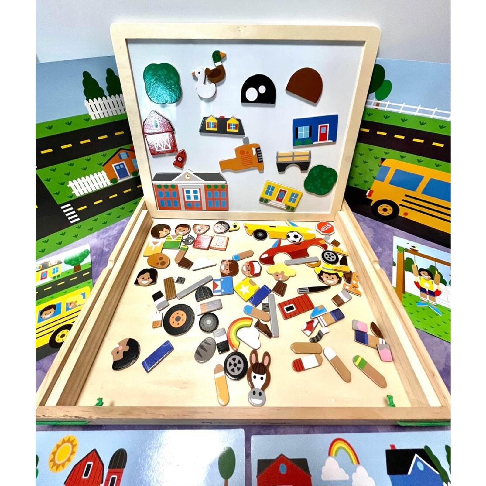 Melissa & Doug Magnetic Matching Picture Game Incomplete Puzzle