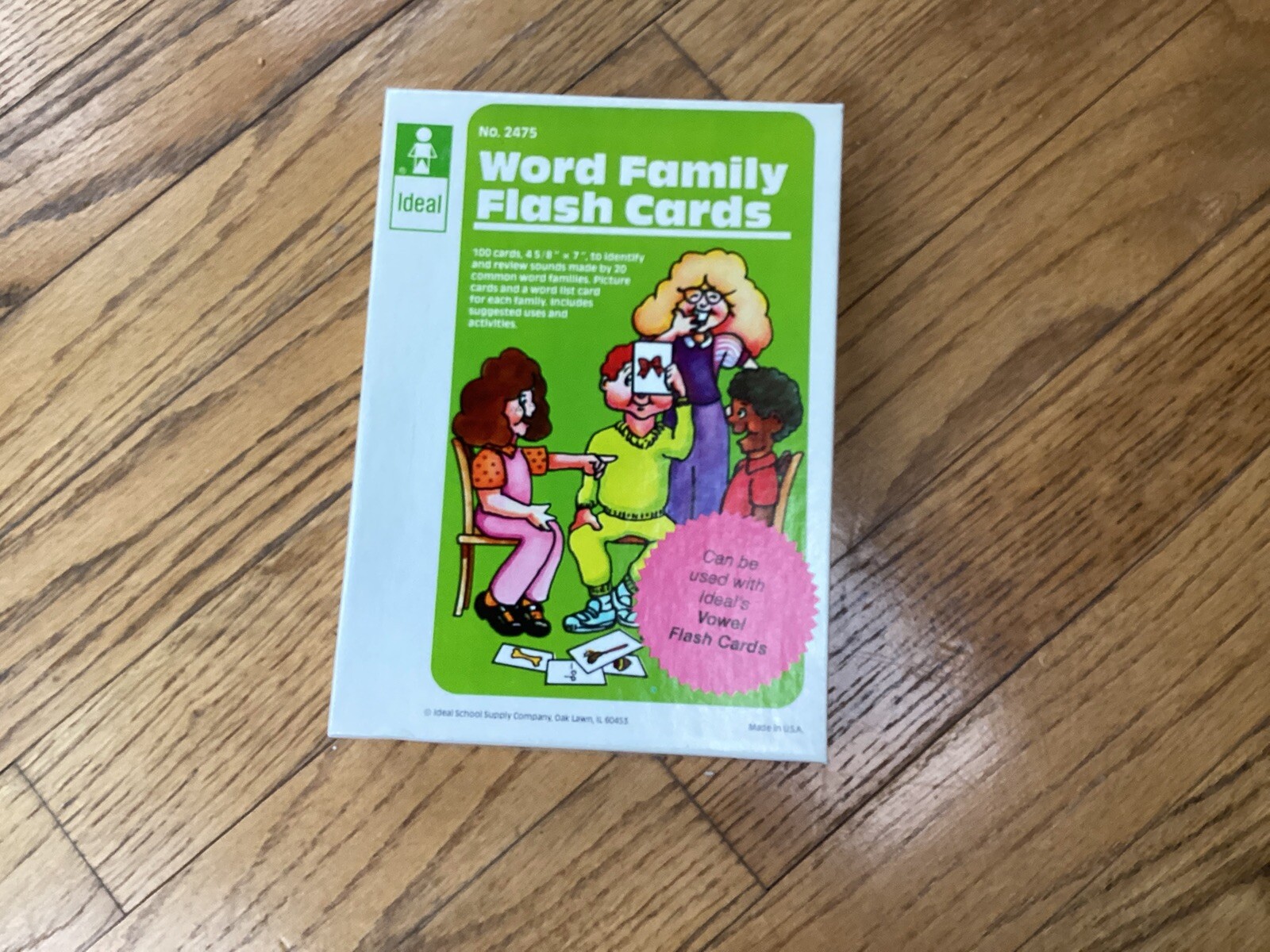 Word Family Flash Cards Vintage Learning 1987 100 Cards Ideal Teaching