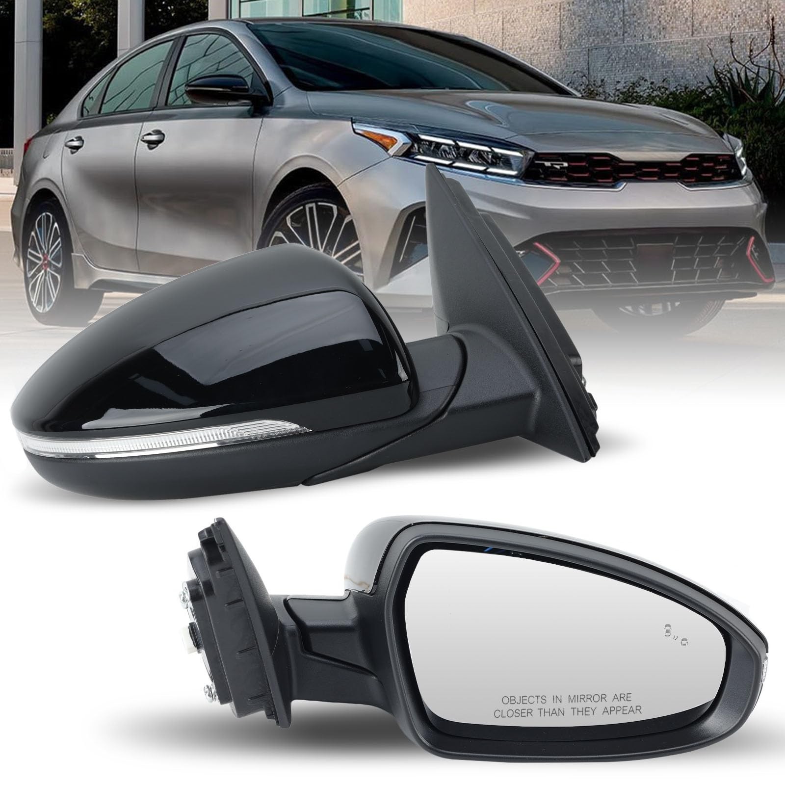 Right Passenger Side Mirror Fits 2019 2020 2021 2022 2023 KIA Forte Mirrors w…