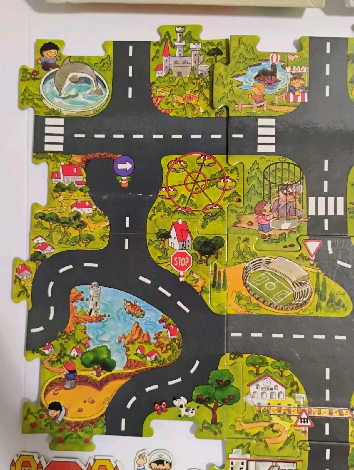 Vintage 1986 Discovery Toys Adventure Floor Puzzle Playset