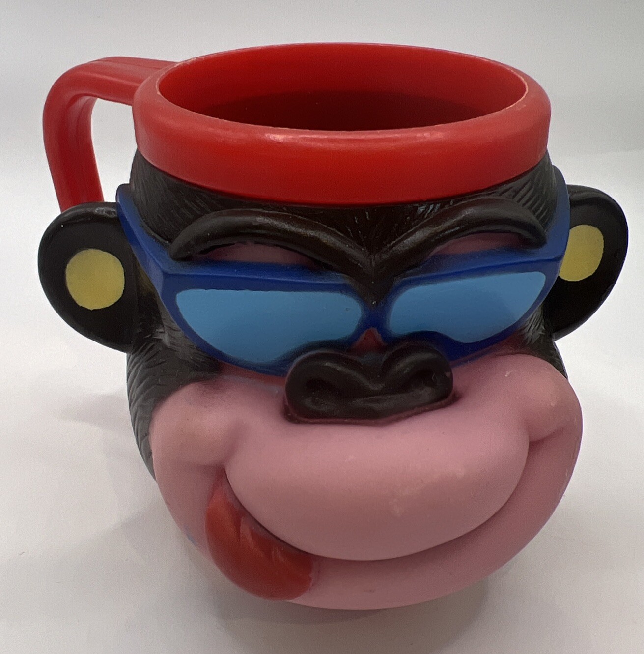 2003 Super Duper Publications Animal Set 4 Mugs Monkey Elephant Hippo Rhino
