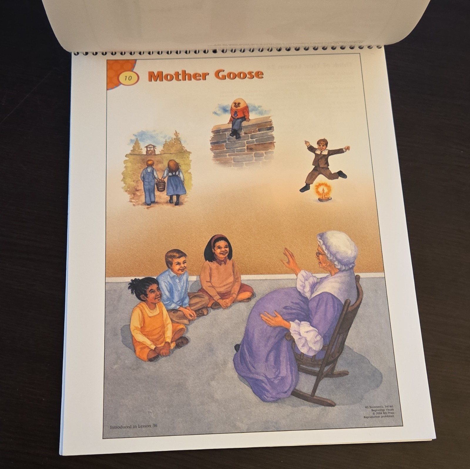 BJU Press Kindergarten Beginnings Visuals K5 Flip Chart 3rd Ed Alphabet 2008