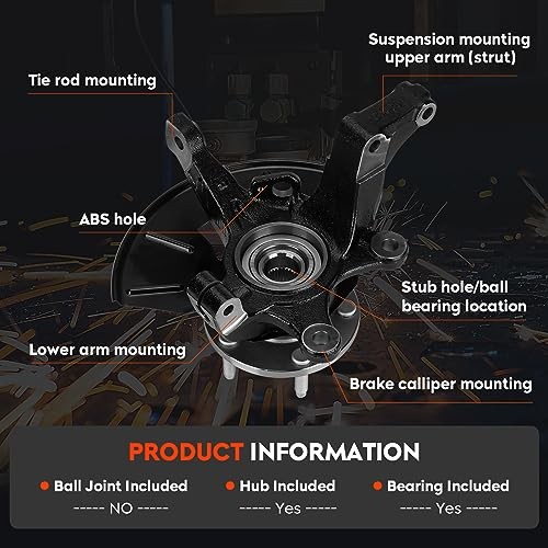 Steering Knuckle & Wheel Bearing Hub Assembly for Ford Escape 2005 Front Right