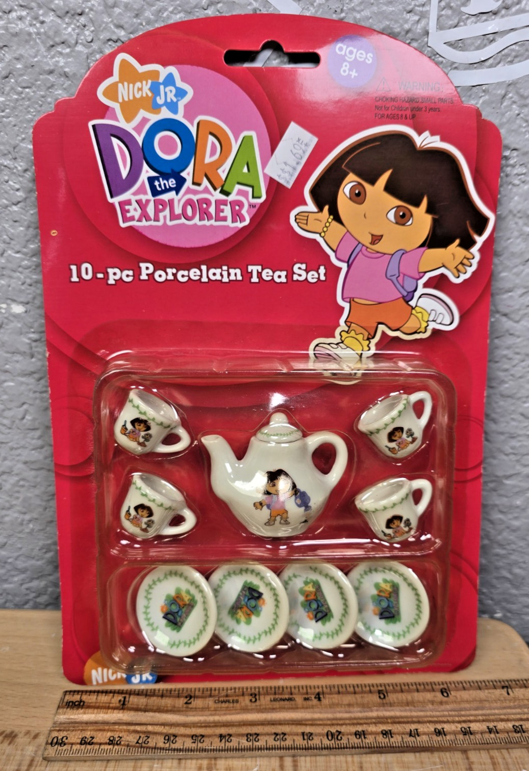 BTG 2006 Nick JR Dora The Explorer 10 pcs Porcelain Tea Set New old Stock