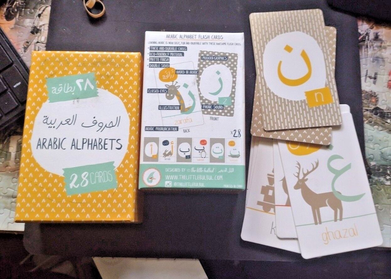 Arabic Alphabets 28 Flash Cards✅ Arabic English learning education Islamic NEW