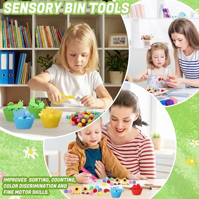 368Pcs Spring Sensory Bin Filler Fine Motor 7 Cognitive learning toys