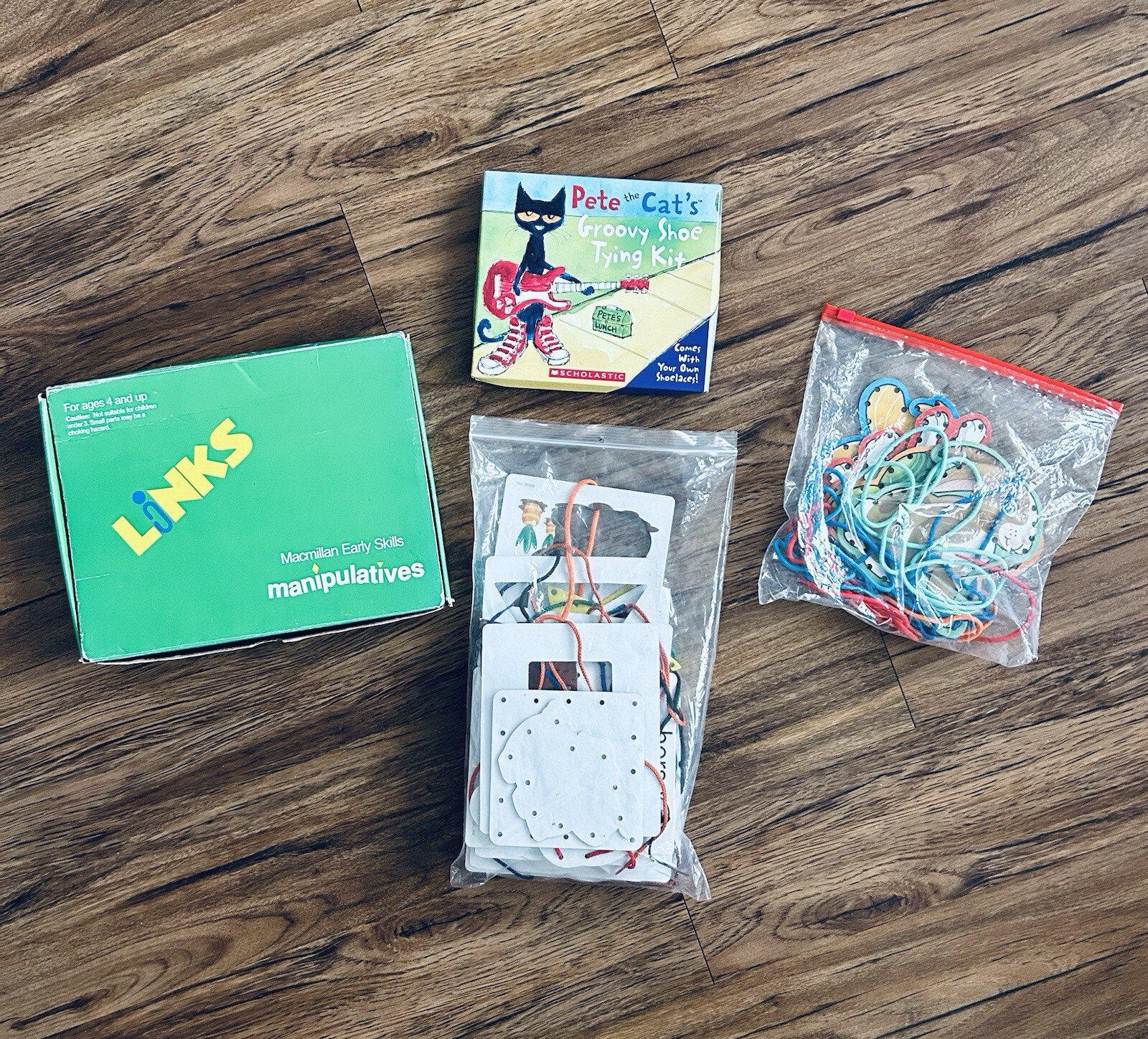 Pete The Cat’s Groovy Tying Shoes Kit & 3 Manipulative/Learning Sets