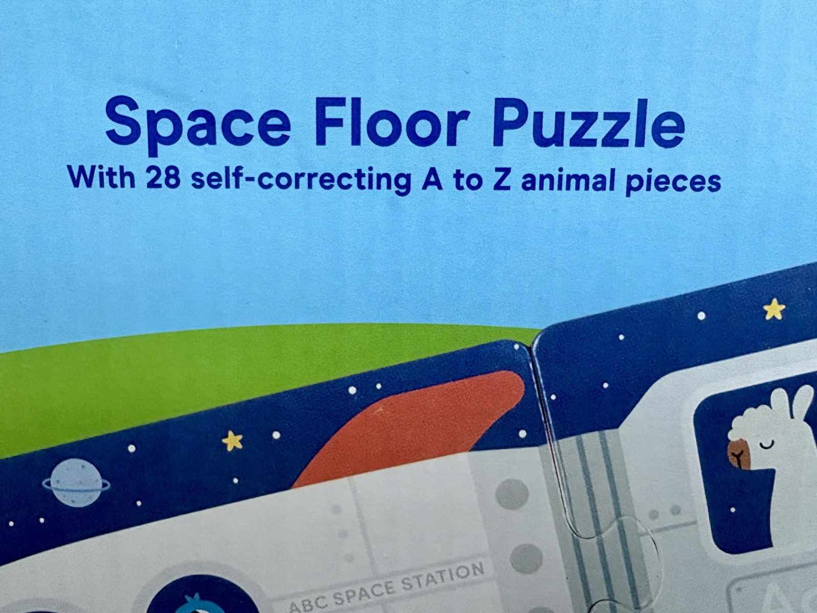 Gigglescape Space Floor Puzzle Ages 3+ Alphabet Animal Themed 28-Piece 10 Ft