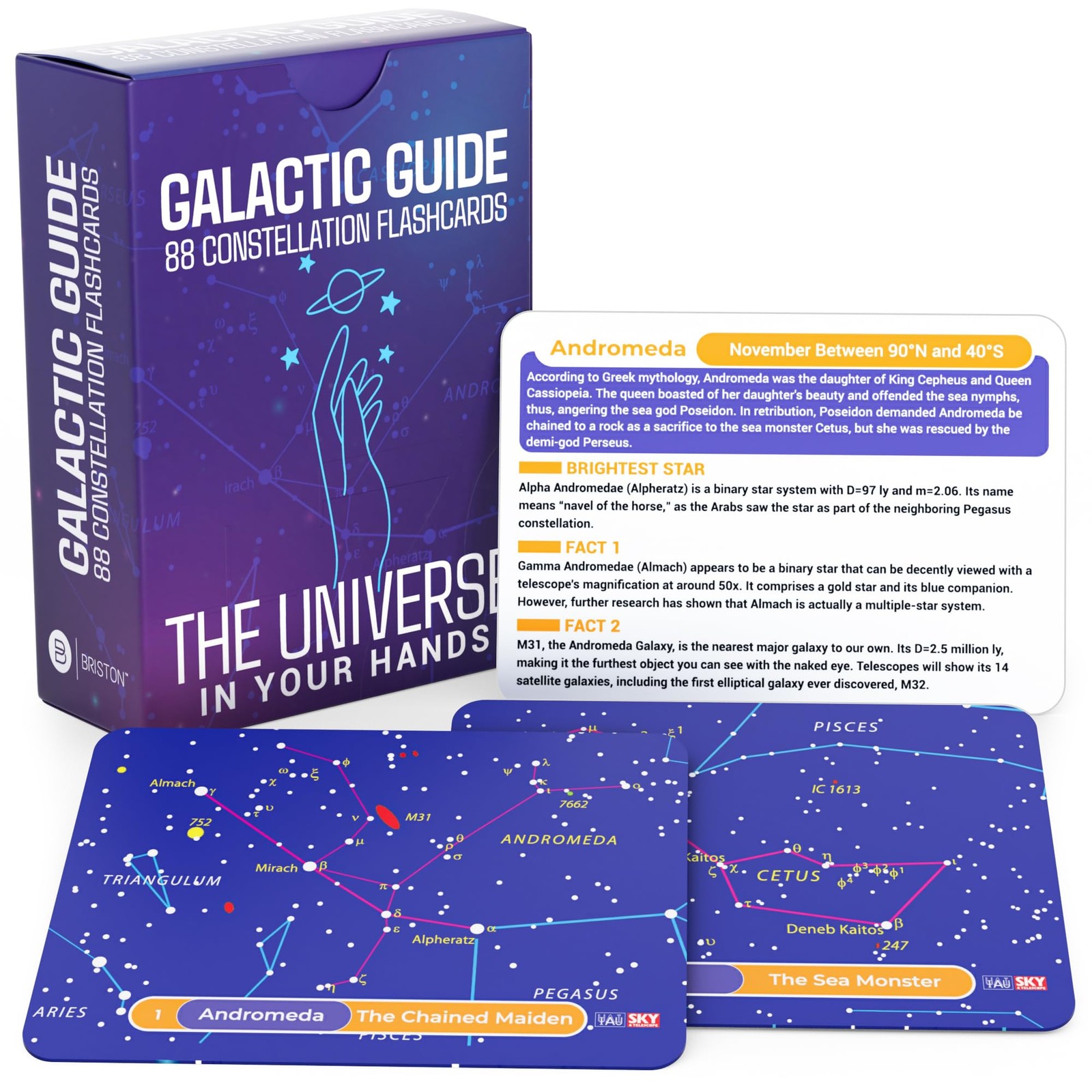 Galactic Guide 88 Constellation Flashcards – Astronomy Learning Cards for Kid…