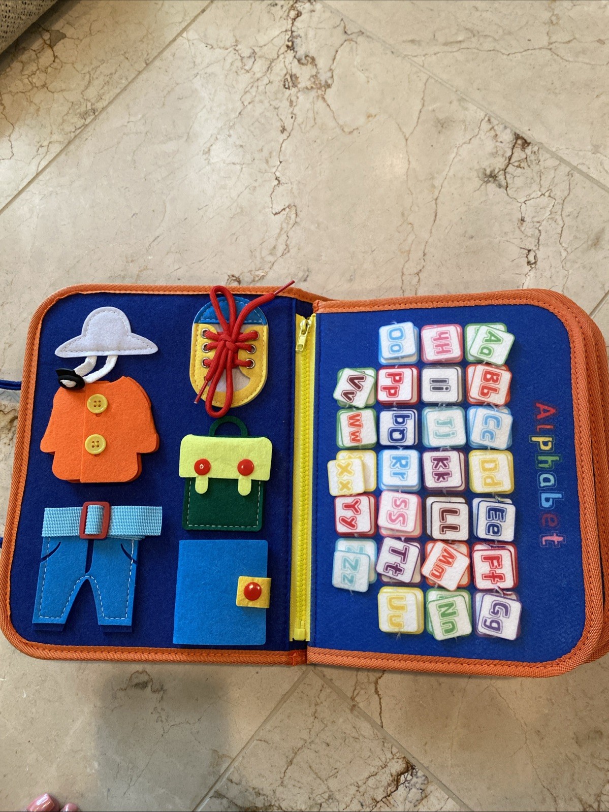 Toddlers Alphabet Board with Busy Book Carry Case Toy Age