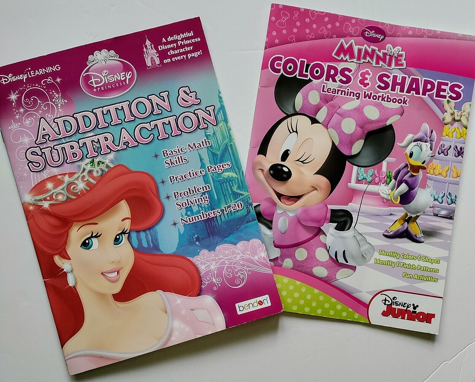 Disney Princess Math, Coloring Pages, Crayons & Minnie Colors, Shapes: Set of 4