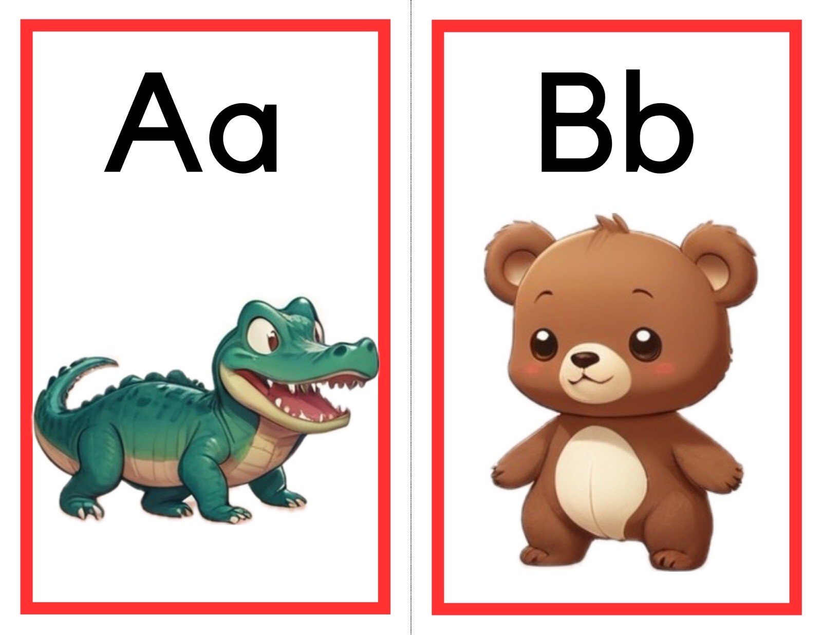 Complete Set – 26 Letters Alphabet & Number 0-20 FlashCards – Laminated Set