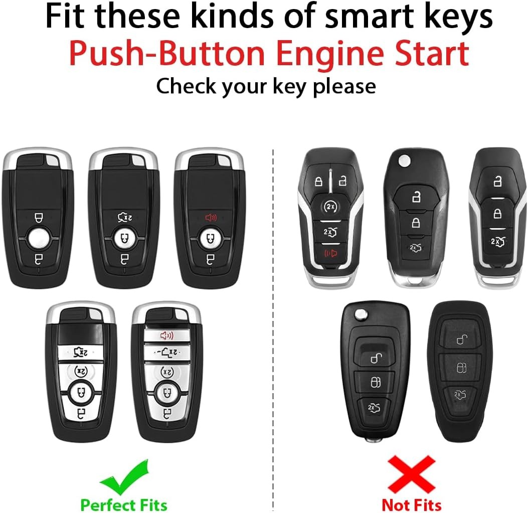 Key Case Fob Cover Compatible For Ford F150 F250 F350 Edge Explorer Mustang Rapt