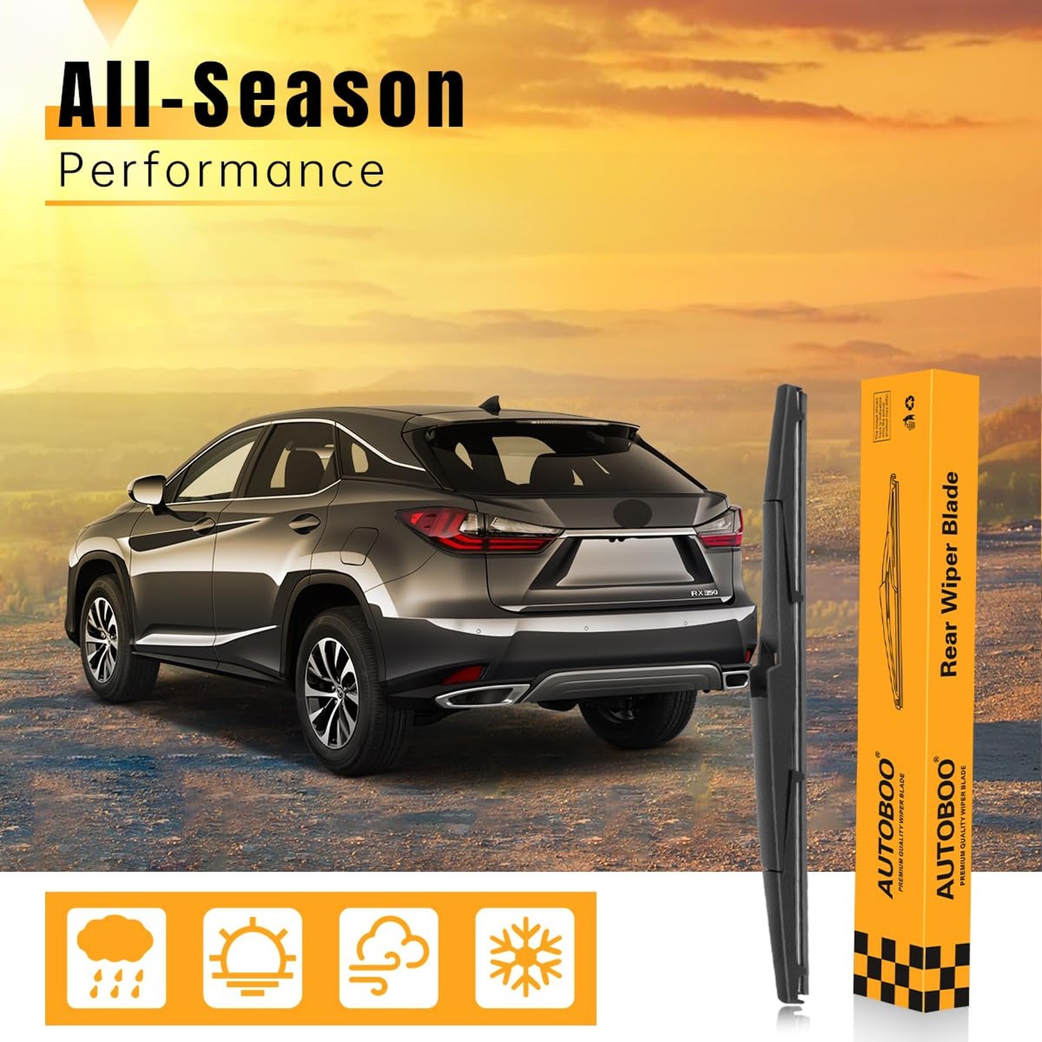AUTOBOO 16″ Rear Windshield Wiper Blade Replacement for Lexus RX350 RX450H 35…