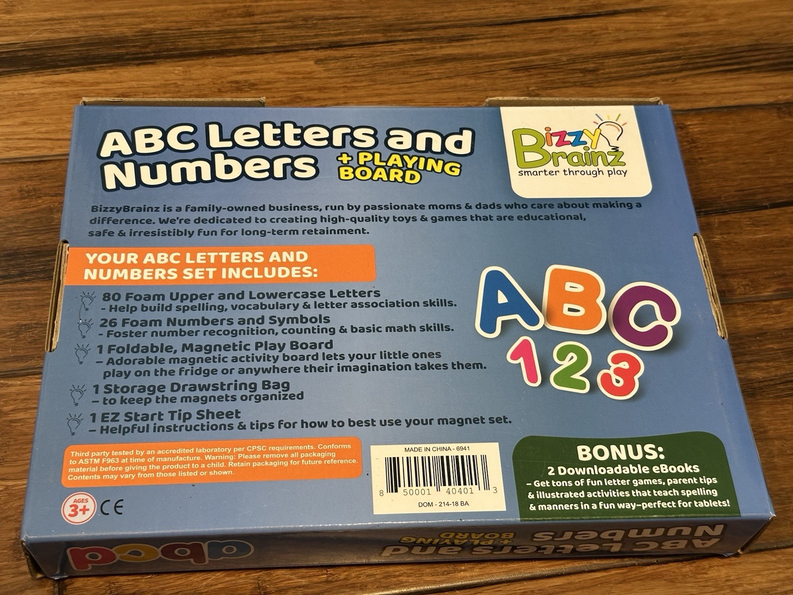 Bizzy Brain Smart Play With Magnetic Letters And Numbers