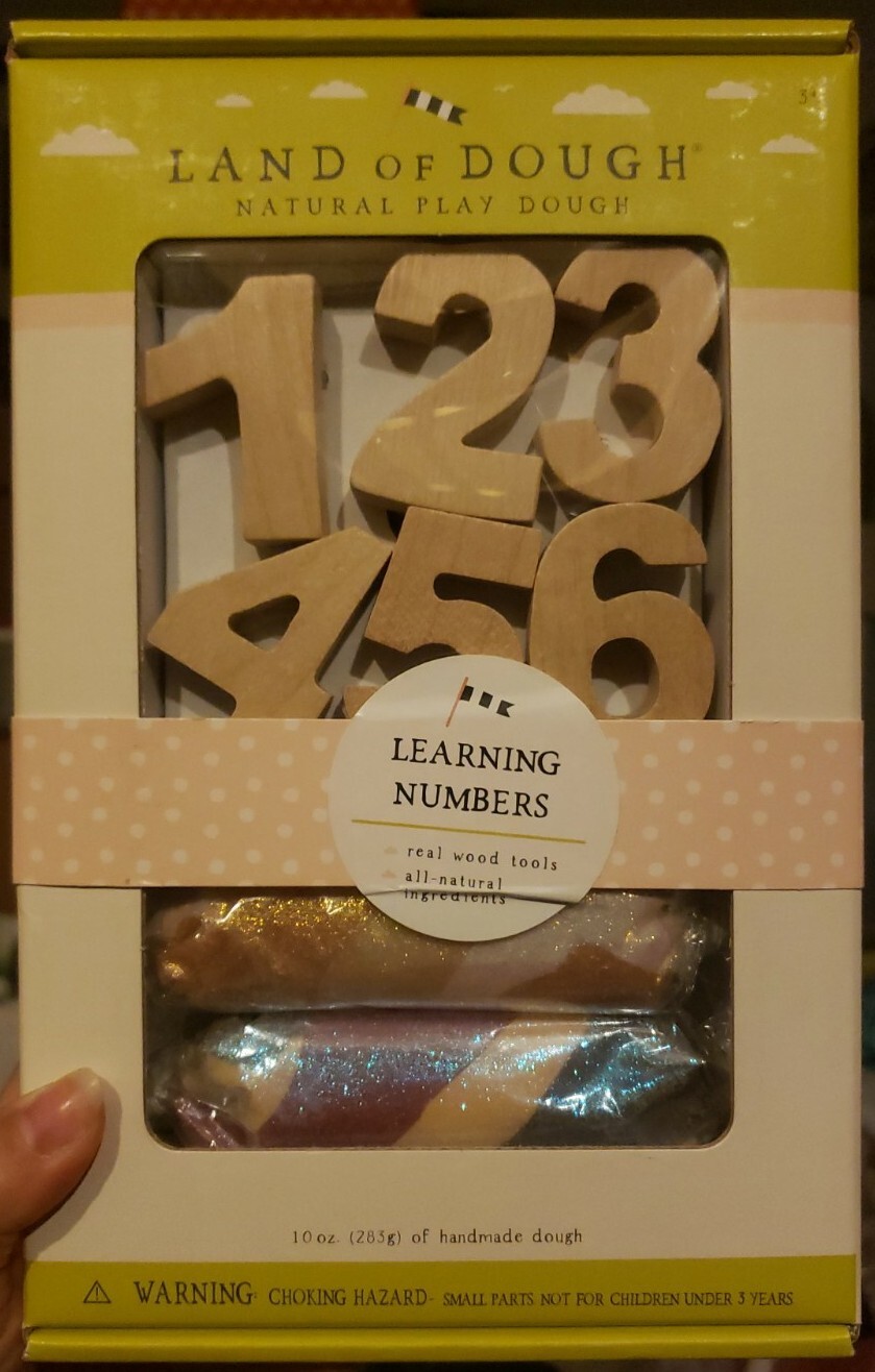 LAND Of DOUGH Natural Play Dough LEARNING NUMBERS Glitter Dough By Crazy Aaron’s