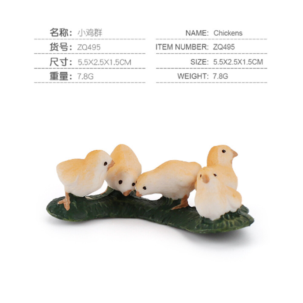 1 Set Simulation Hen Chicken Figure Farm Poultry Animals Model Ornaments Craft