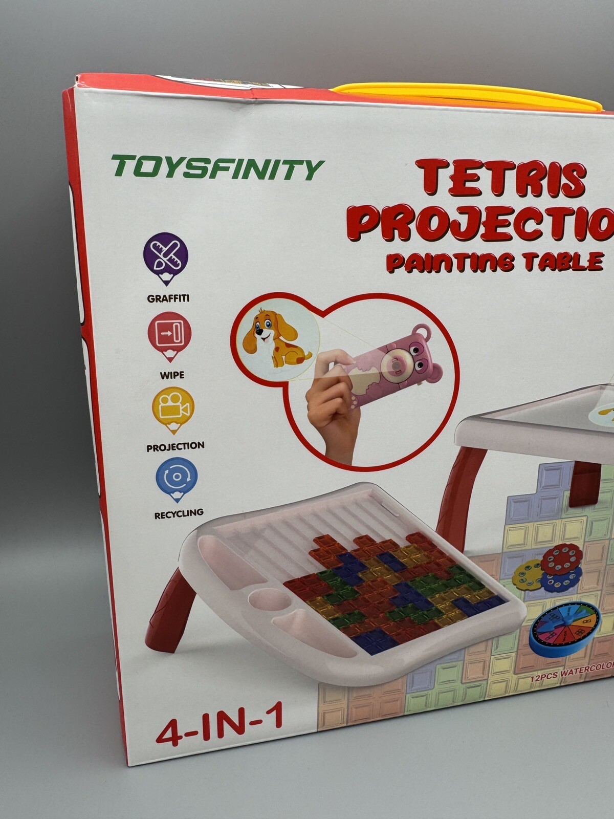 Drawing Projector Table Children Kids Painting Board Educational Toys Gift Red